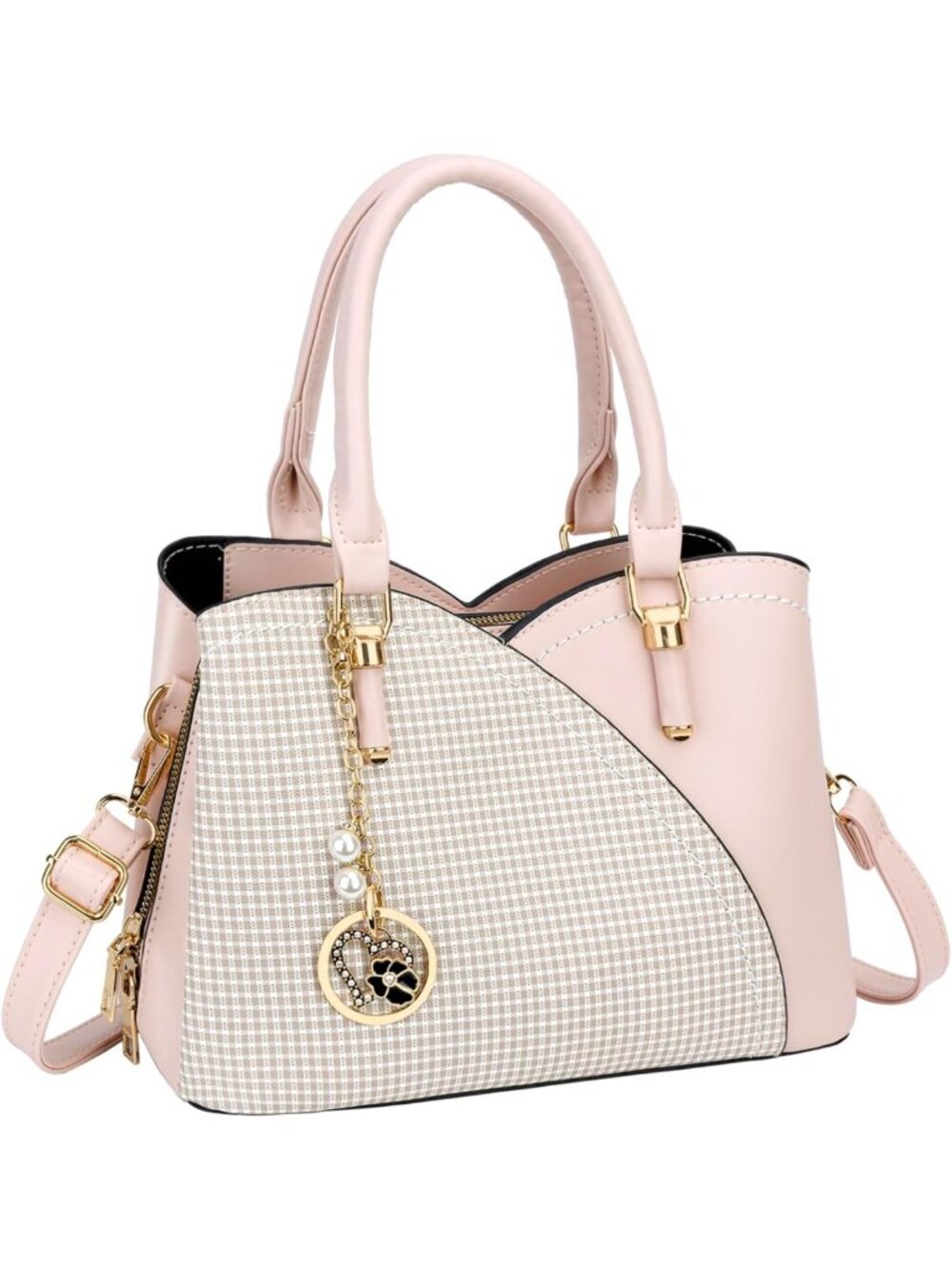 Chic Triple Compartment Handbag for Women | Stylish Satchel & Shoulder Bag